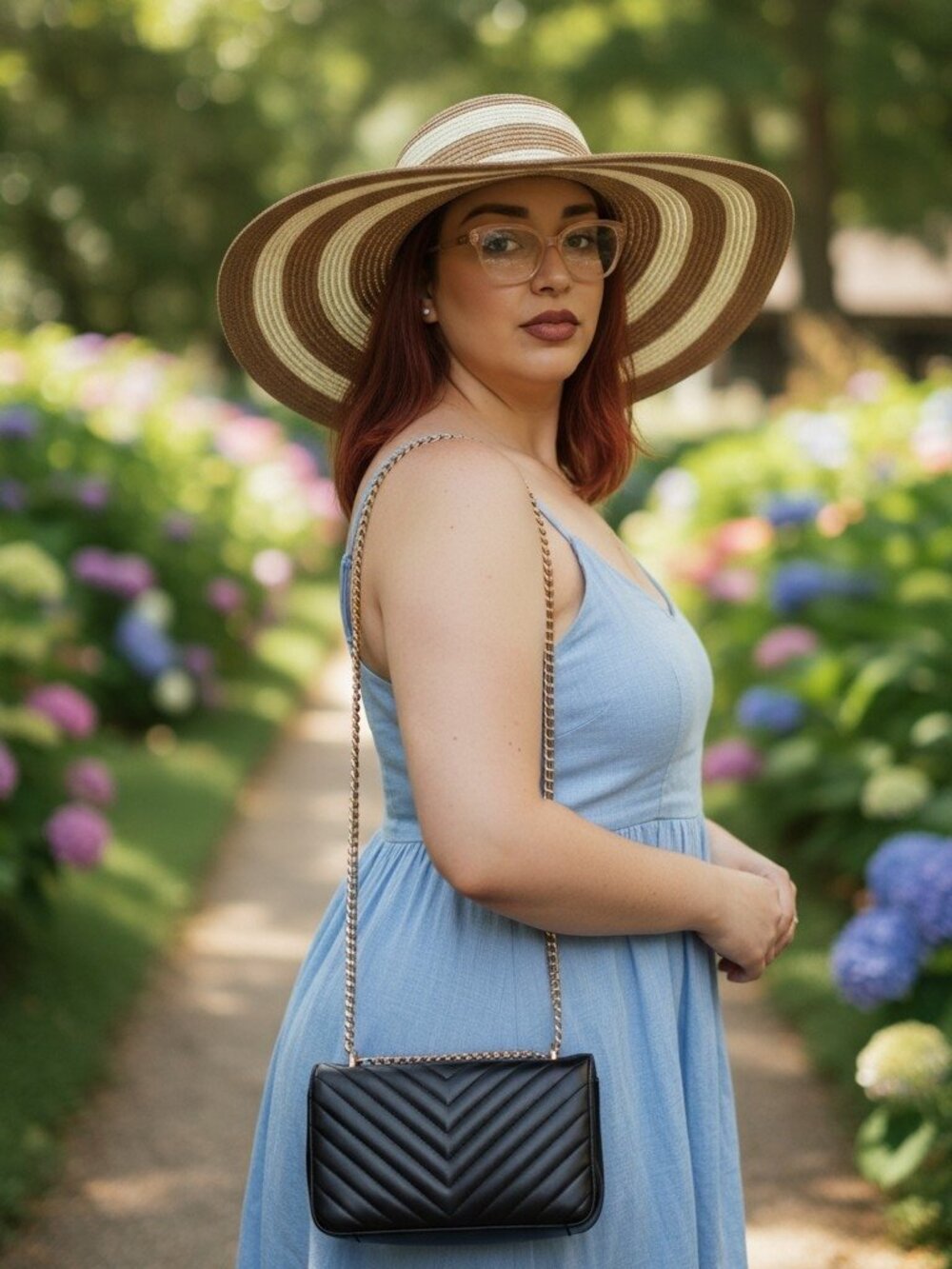Striped Sun Protection Hat